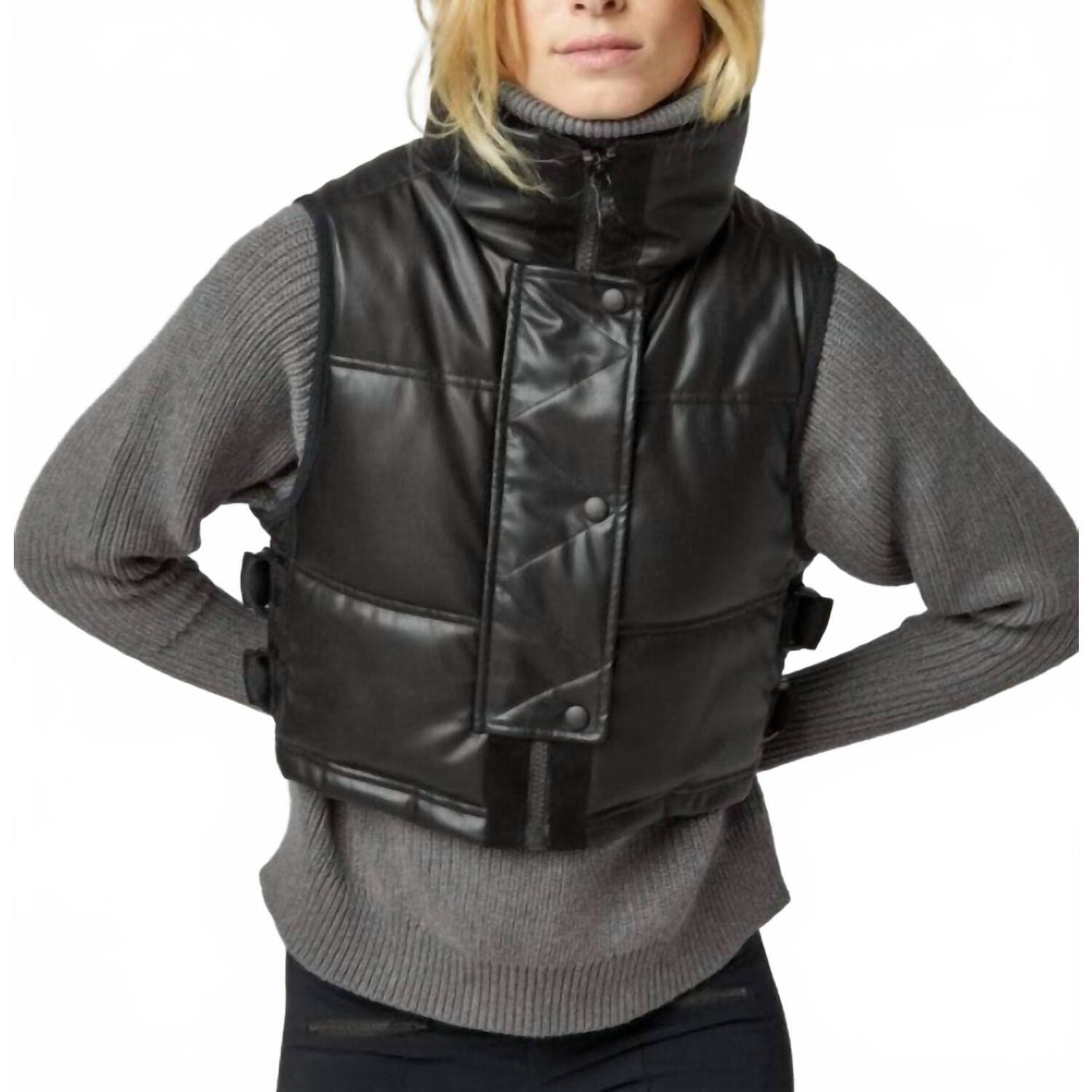 New Alp N Rock Women's La Vitesse Cropped Vest In Black